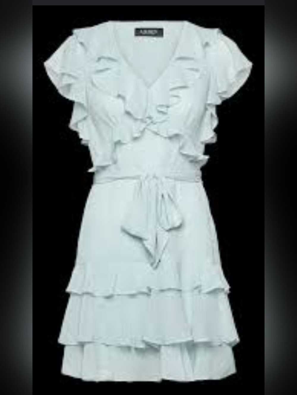 Lauren Ralph Lauren Ruffle-Trim Crinkle Georgette Dress NWT Size 10. MSRP $195